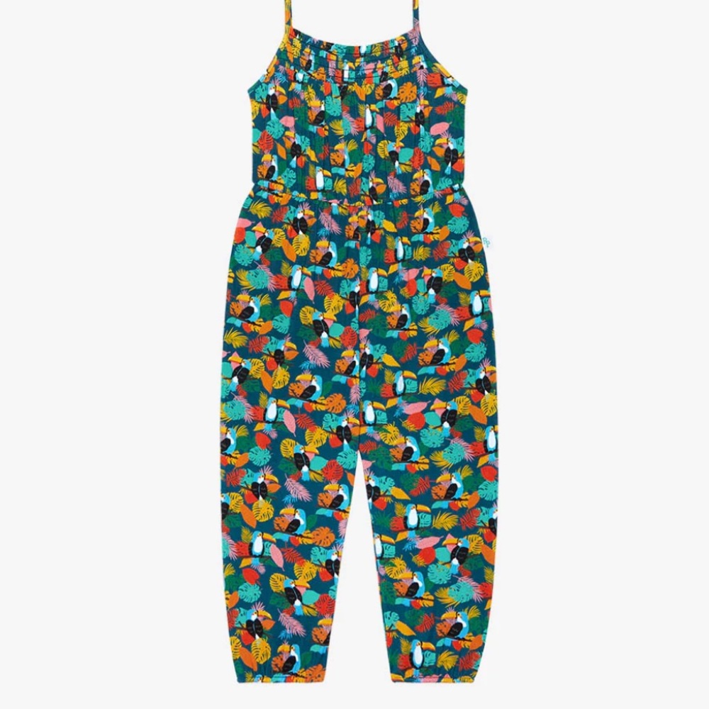 Posh Peanut | Rio Sleeveless Smocked Jumpsuit | NWT | 0-3 Months